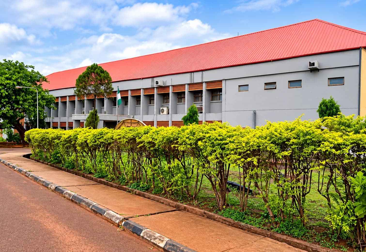 Federal Training Centre Enugu administrative block and landscaped grounds