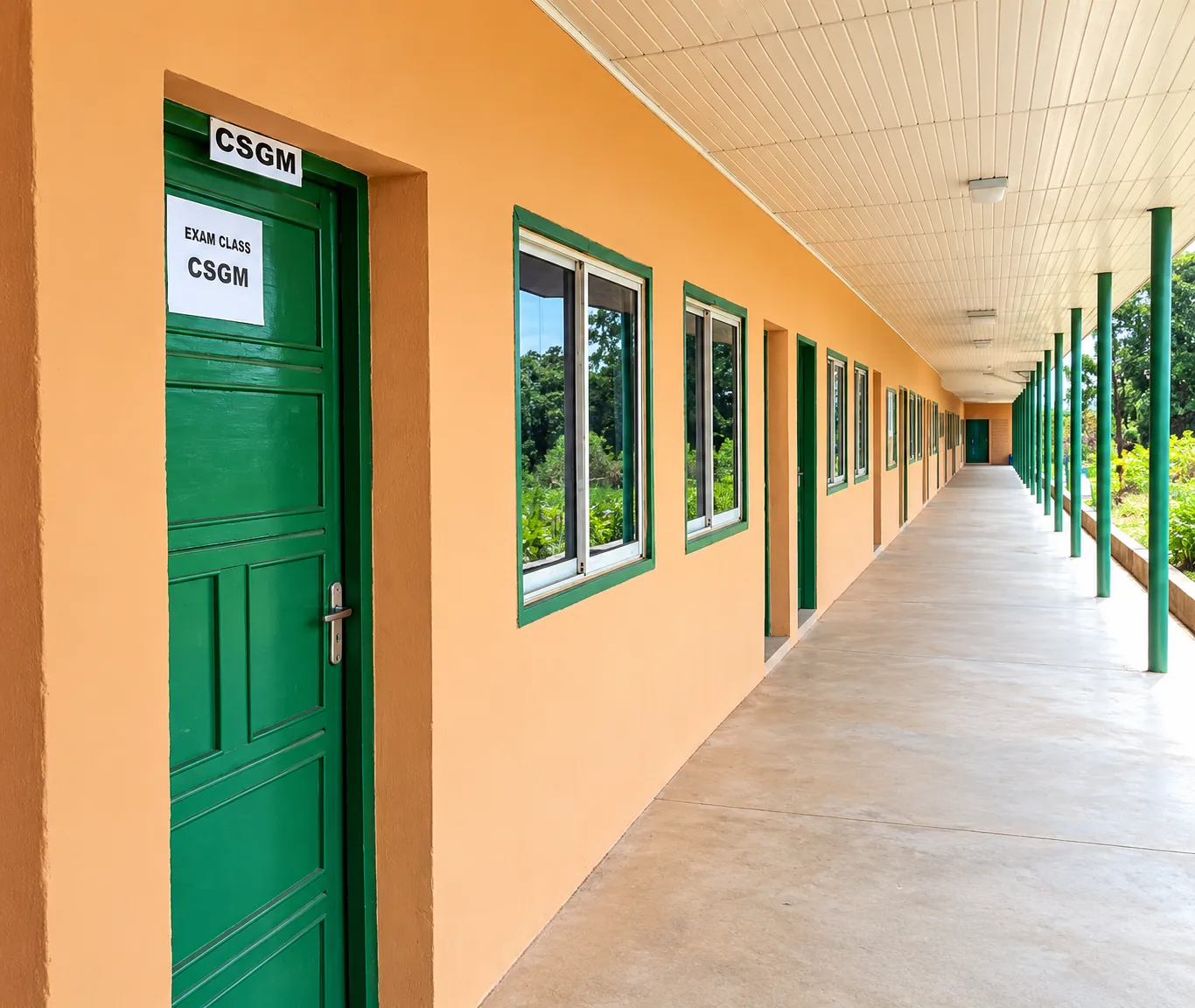 Classroom block corridor at FTC Enugu